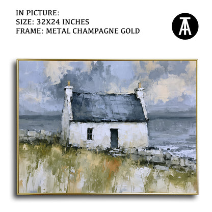 Artwork in Metal Champagne Gold Frame