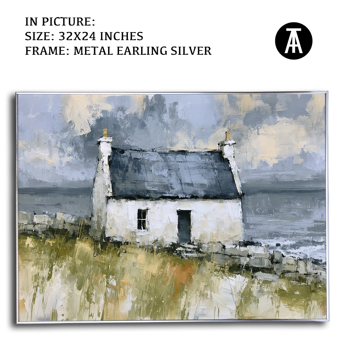 Artwork in Metal Earling Silver Frame