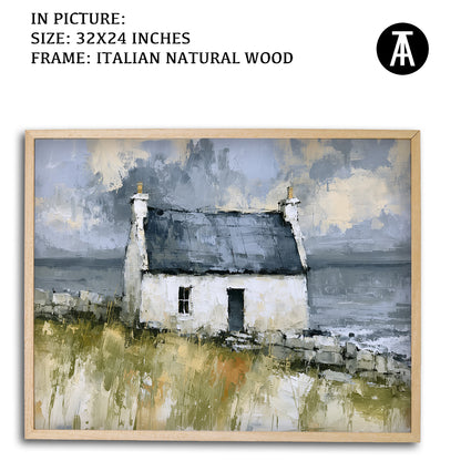 Artwork in Natural Wood Frame