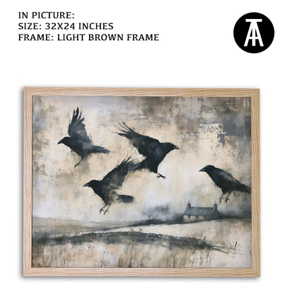 Artwork in Light Brown Frame
