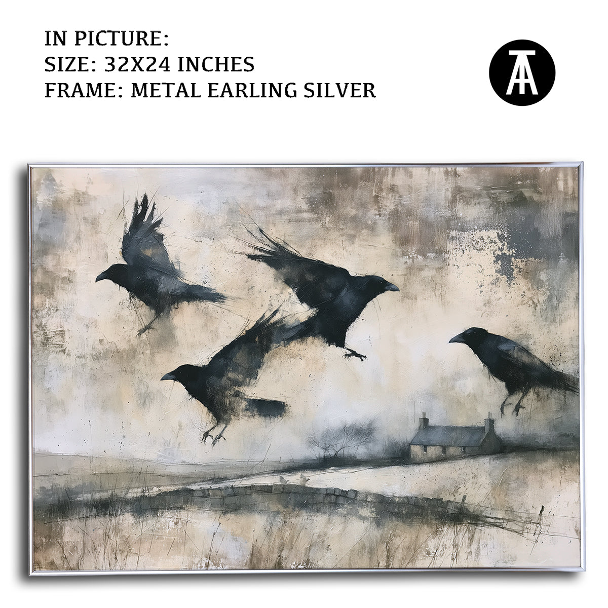 Artwork in Metal Earling Silver Frame
