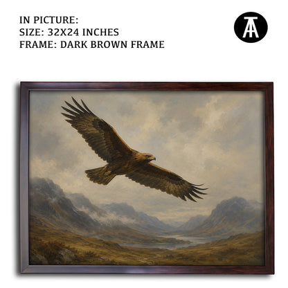 Artwork in Dark Brown Frame