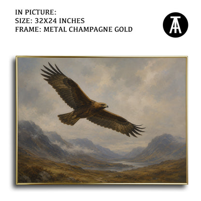 Artwork in Metal Champagne Gold Frame