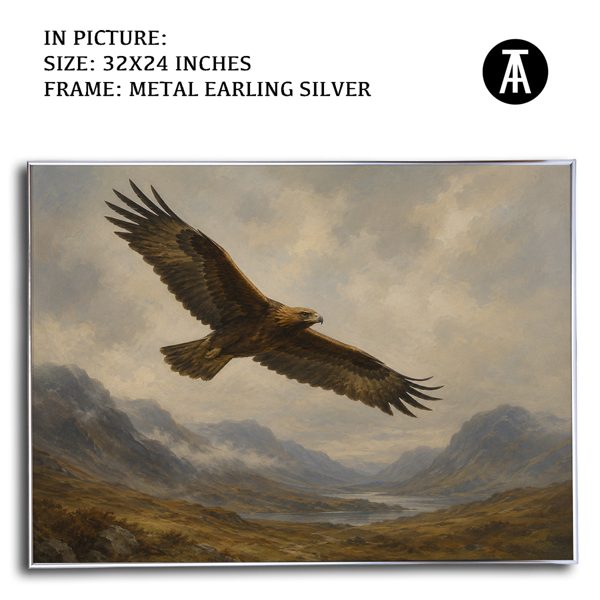 Artwork in Metal Earling Silver Frame
