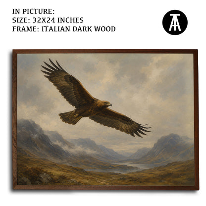 Artwork in Dark Wood Frame