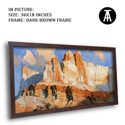 Artwork in Dark Brown Frame