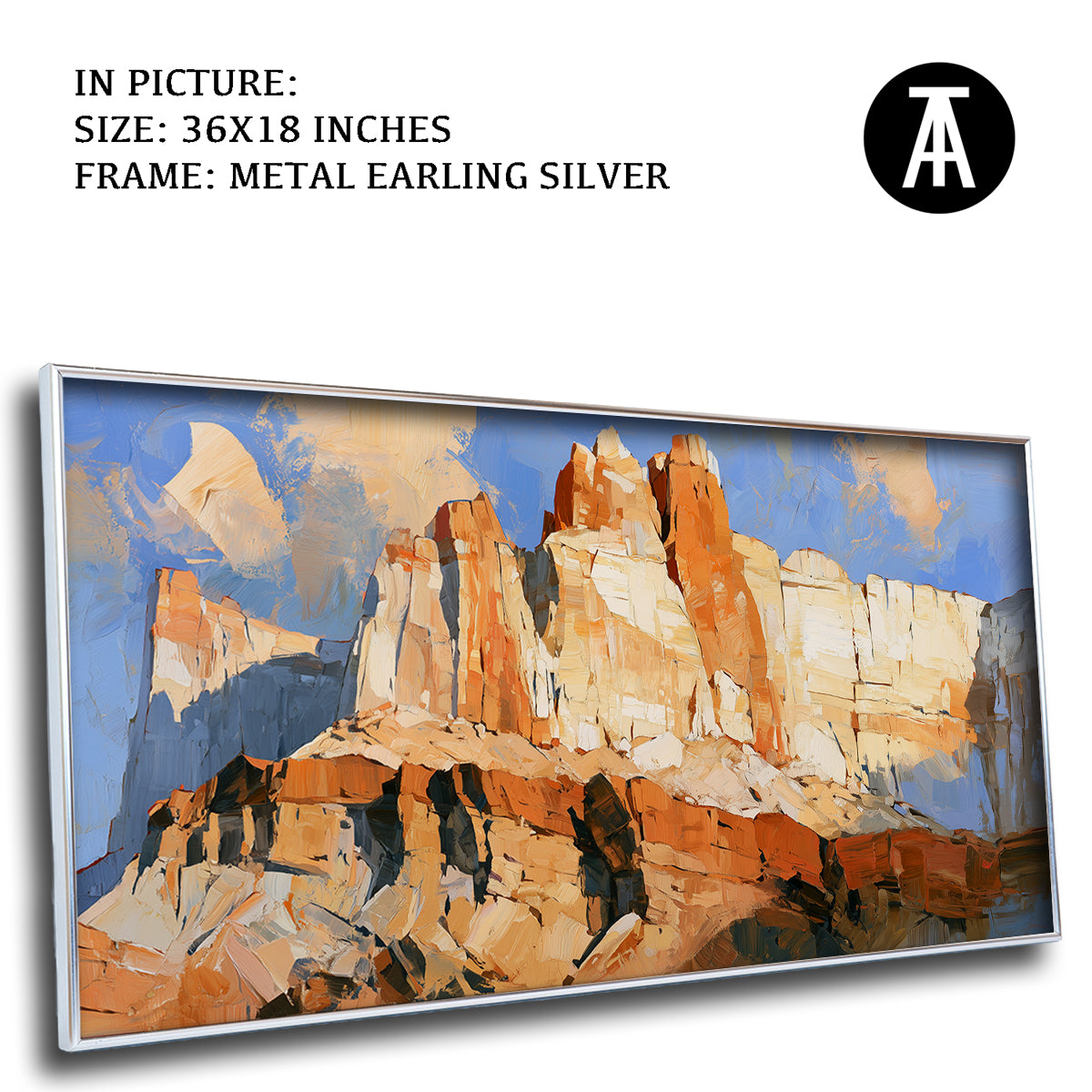 Artwork in Metal Earling Silver Frame