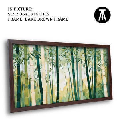 Artwork in Dark Brown Frame
