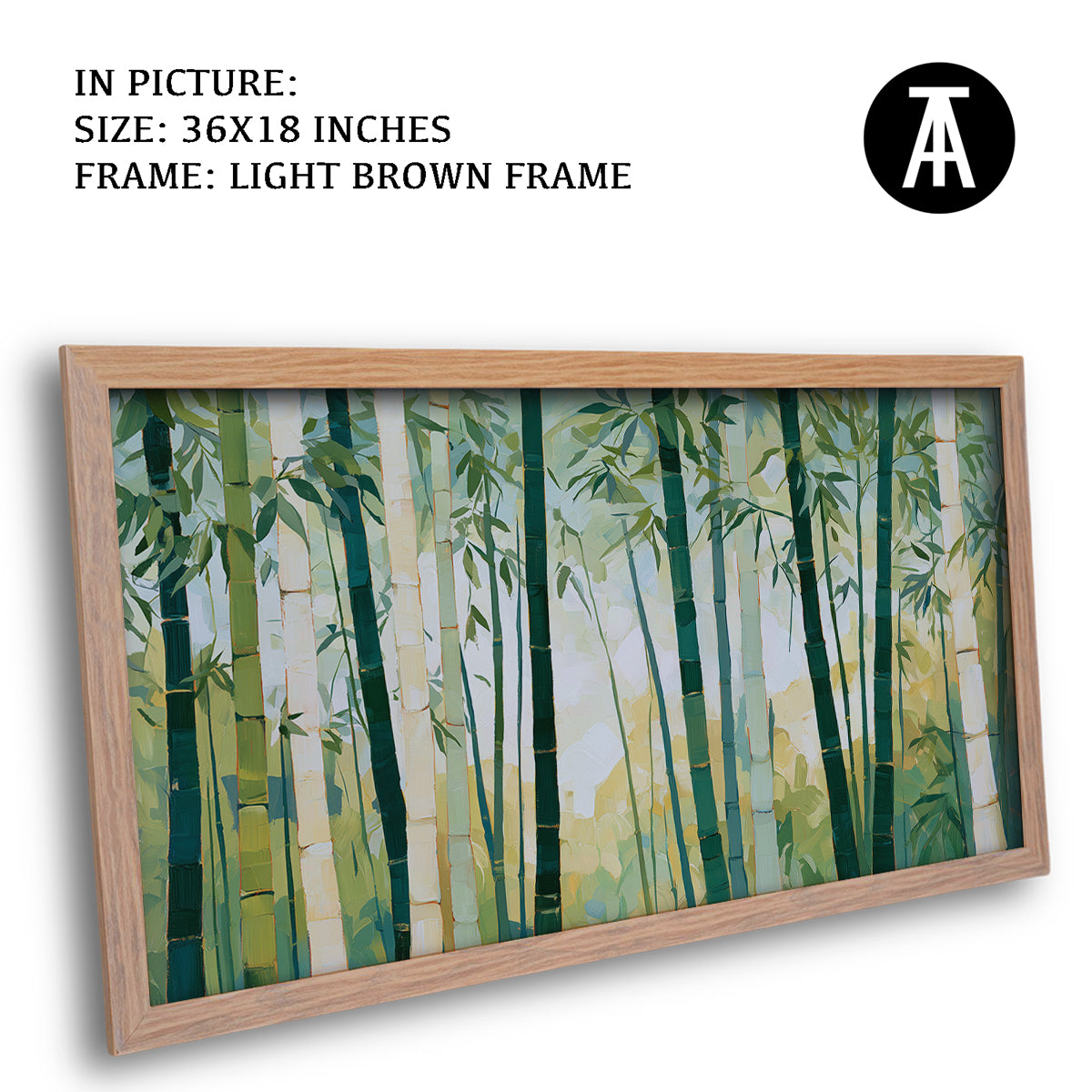 Artwork in Light Brown Frame