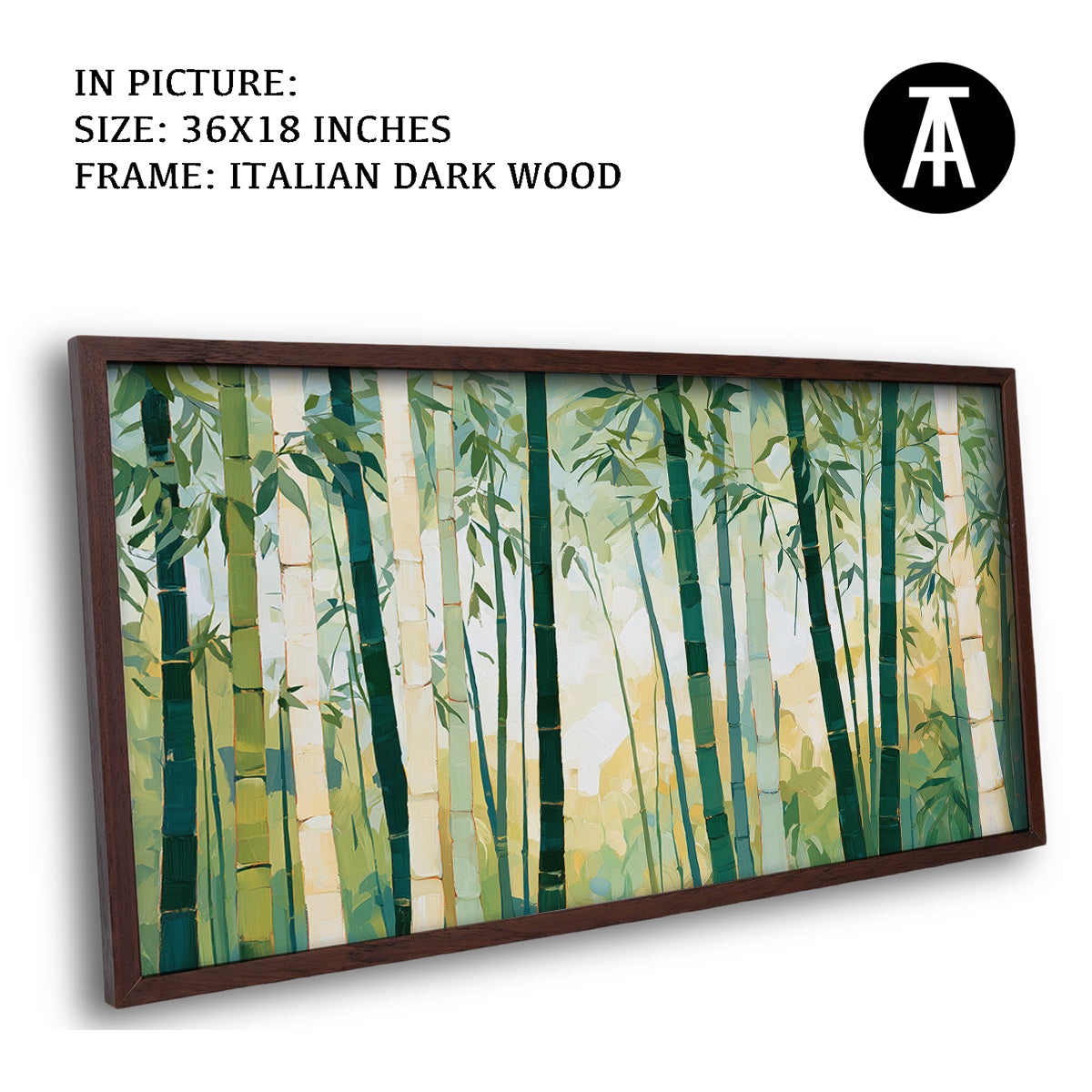Artwork in Dark Wood Frame