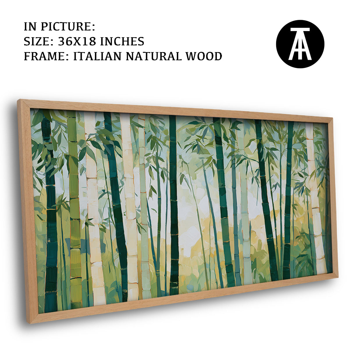 Artwork in Natural Wood Frame