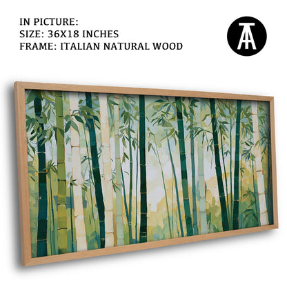 Artwork in Natural Wood Frame
