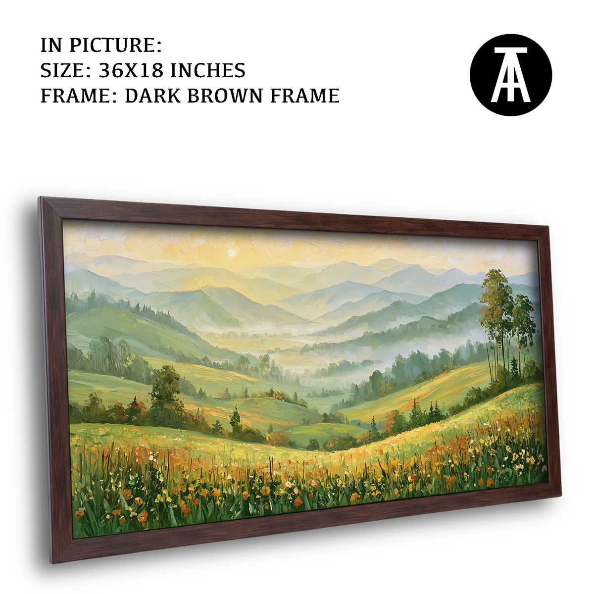 Artwork in Dark Brown Frame