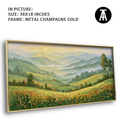 Artwork in Metal Champagne Gold Frame