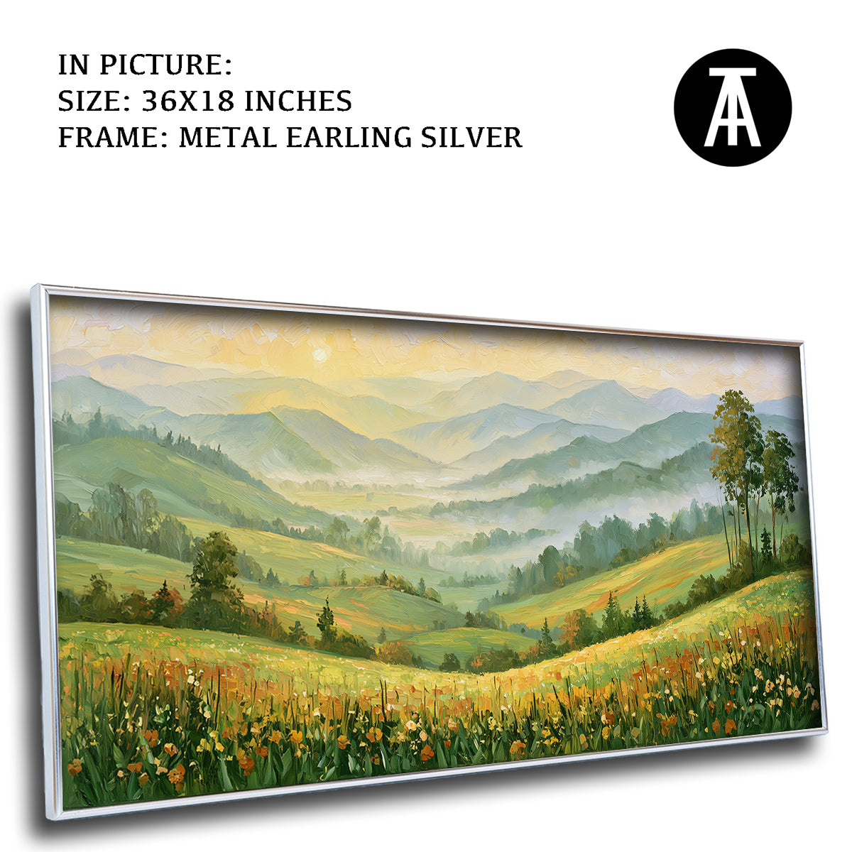 Artwork in Metal Earling Silver Frame