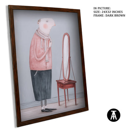 Sample Artwork in Dark Brown Frame