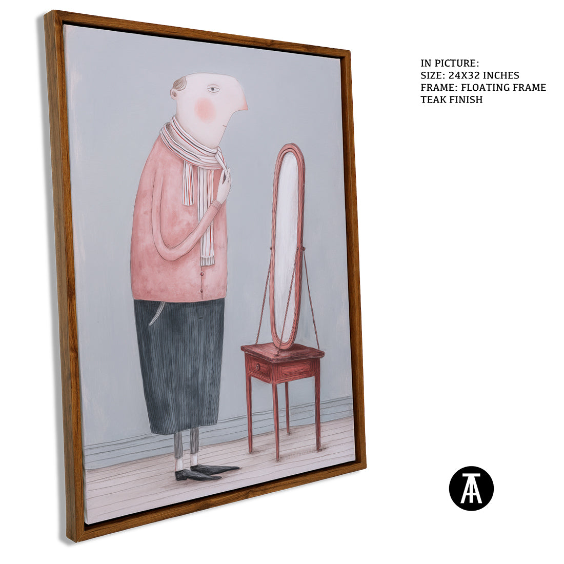 Sample Artwork in Floating Frame