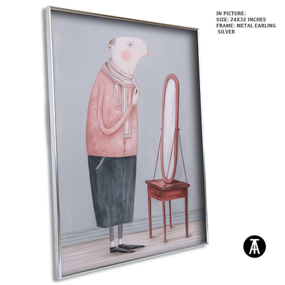 Sample Artwork in Earling Silver Metal Frame
