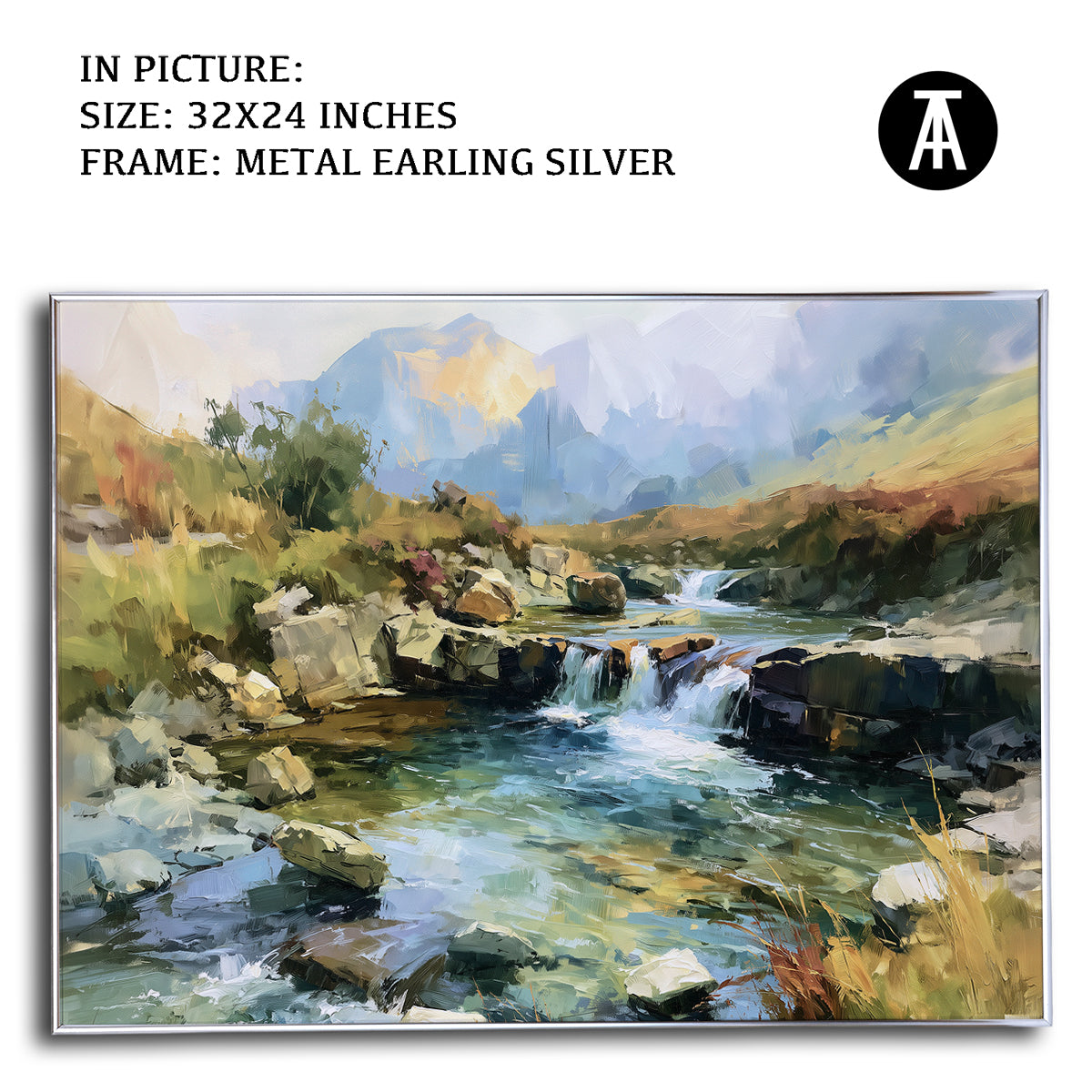 Artwork in Metal Earling Silver Frame
