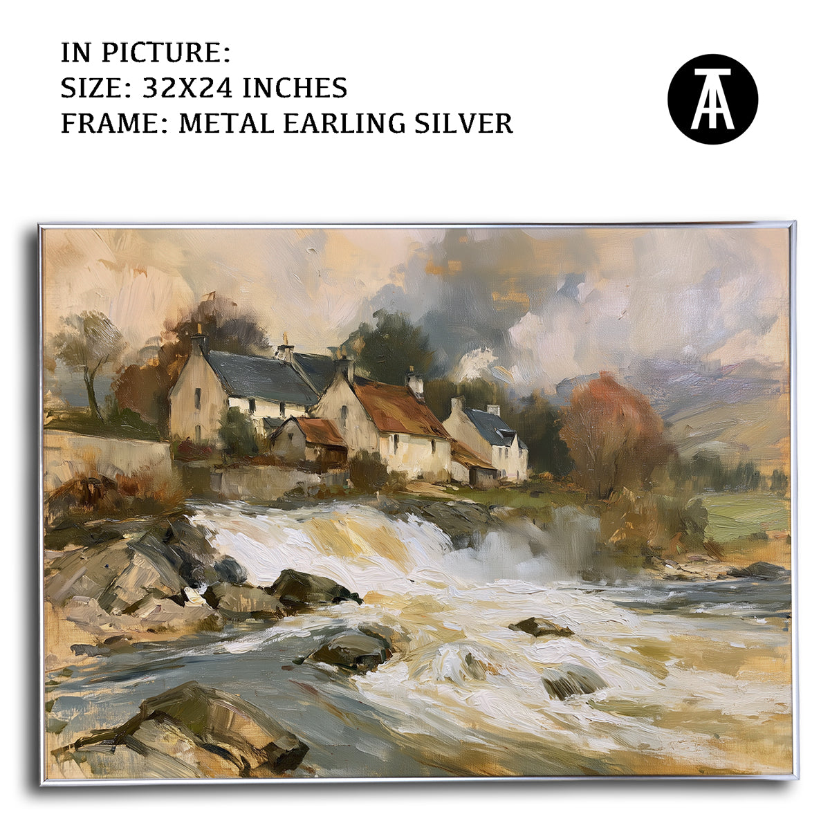 Artwork in Metal Earling Silver Frame