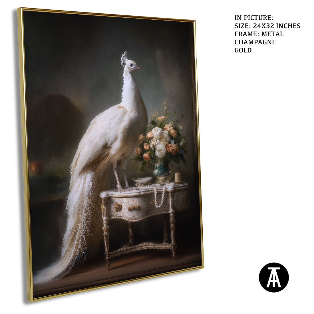 Sample Artwork in Champagne gold Metal Frame