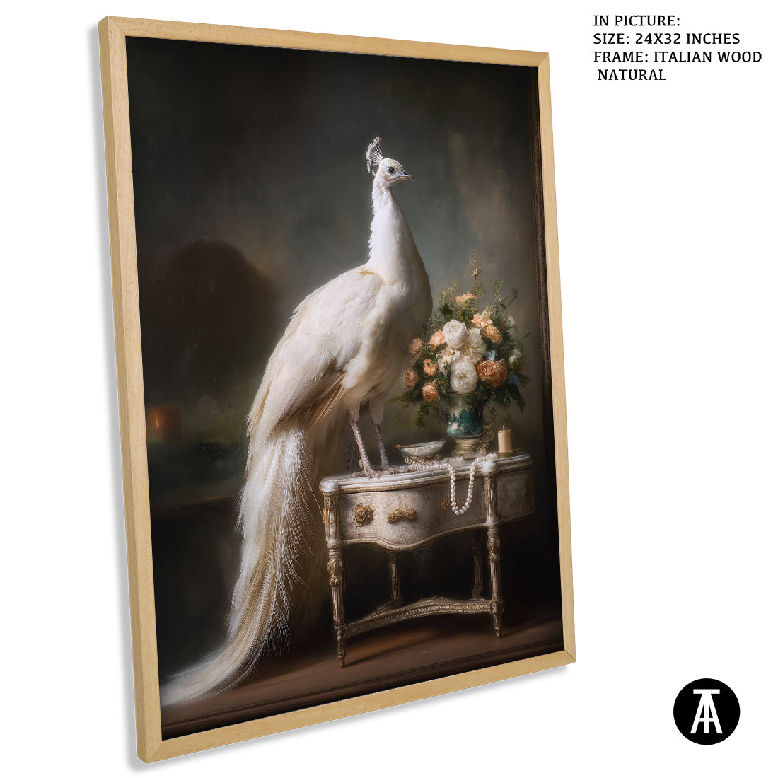 Sample Artwork in Italian Wood Framing Natural