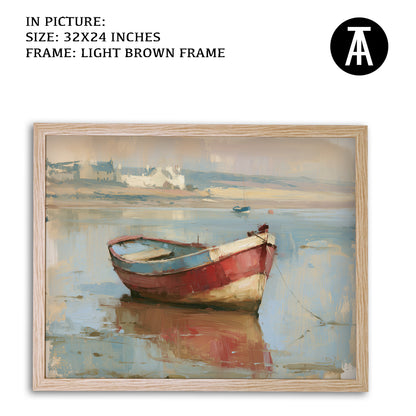 Artwork in Light Brown Frame