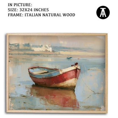 Artwork in Natural Wood Frame