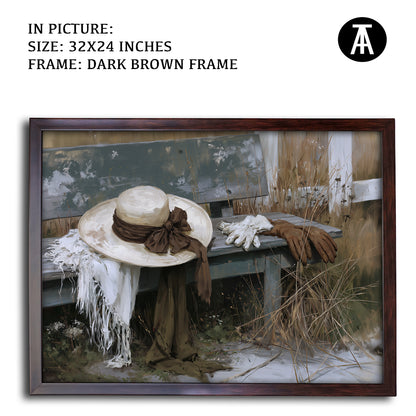 Artwork in Dark Brown Frame