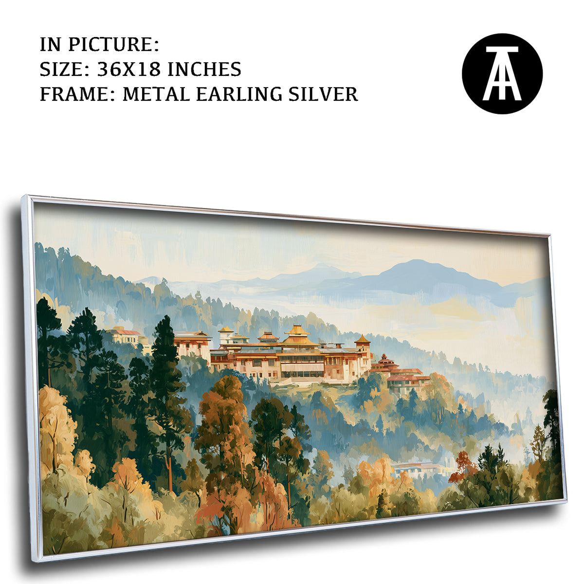 Artwork in Metal Earling Silver Frame
