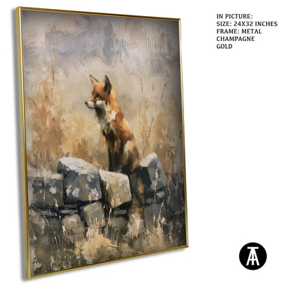 Artwork in Metal Champagne Gold Frame