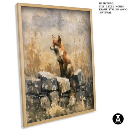 Artwork in Natural Wood Frame