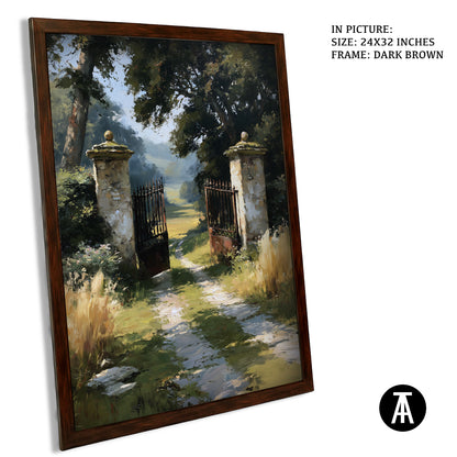 Artwork in Dark Brown Frame