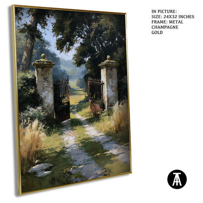 Artwork in Metal Champagne Gold Frame