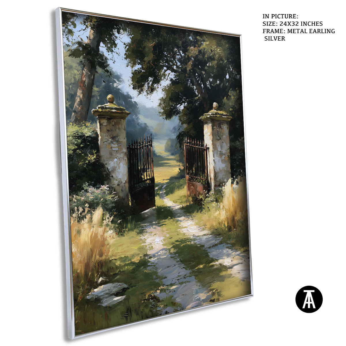 Artwork in Metal Earling Silver Frame