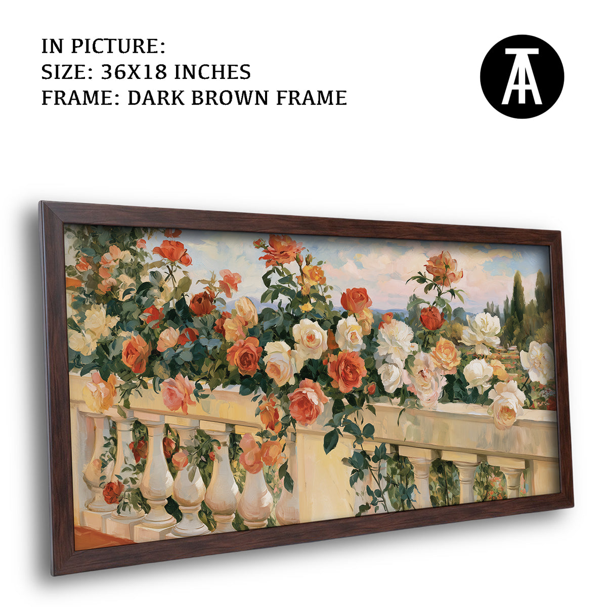 Artwork in Dark Brown Frame