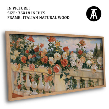 Artwork in Natural Wood Frame