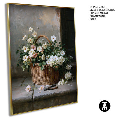 Artwork in Metal Champagne Gold Frame
