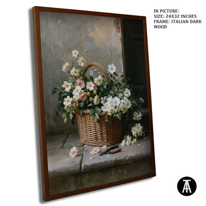 Artwork in Dark Wood Frame