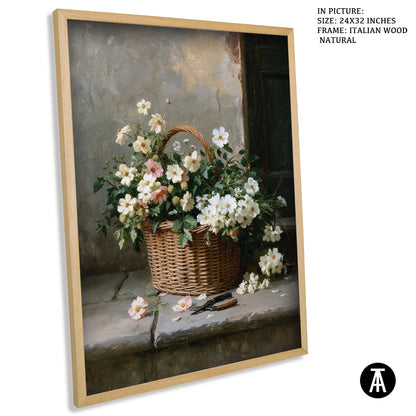 Artwork in Natural Wood Frame
