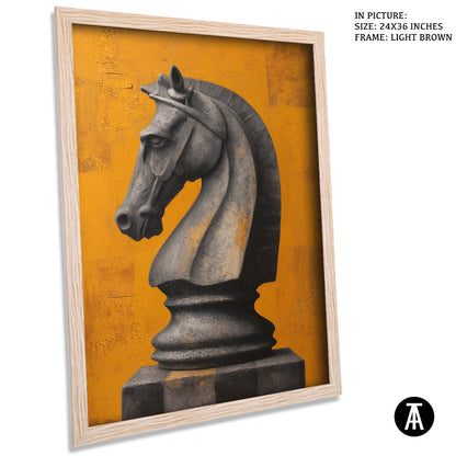 Artwork in Light Brown Frame