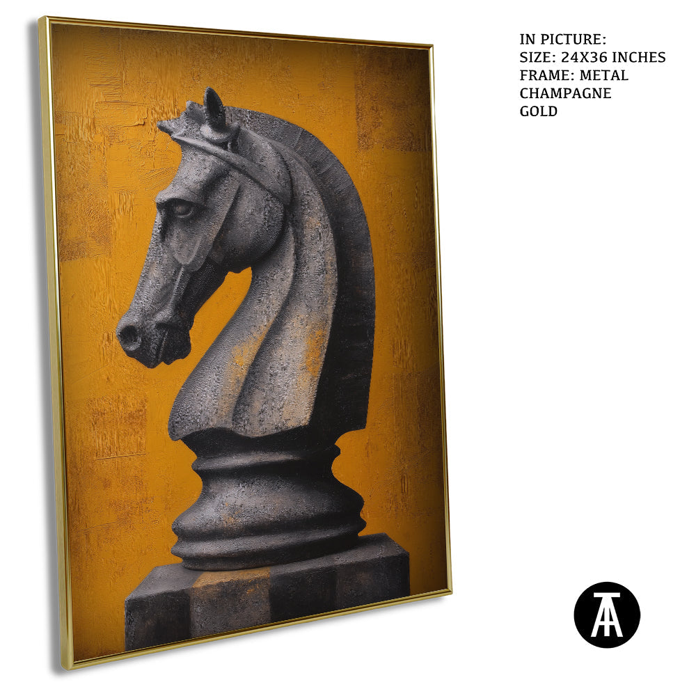 Artwork in Metal Champagne Gold Frame