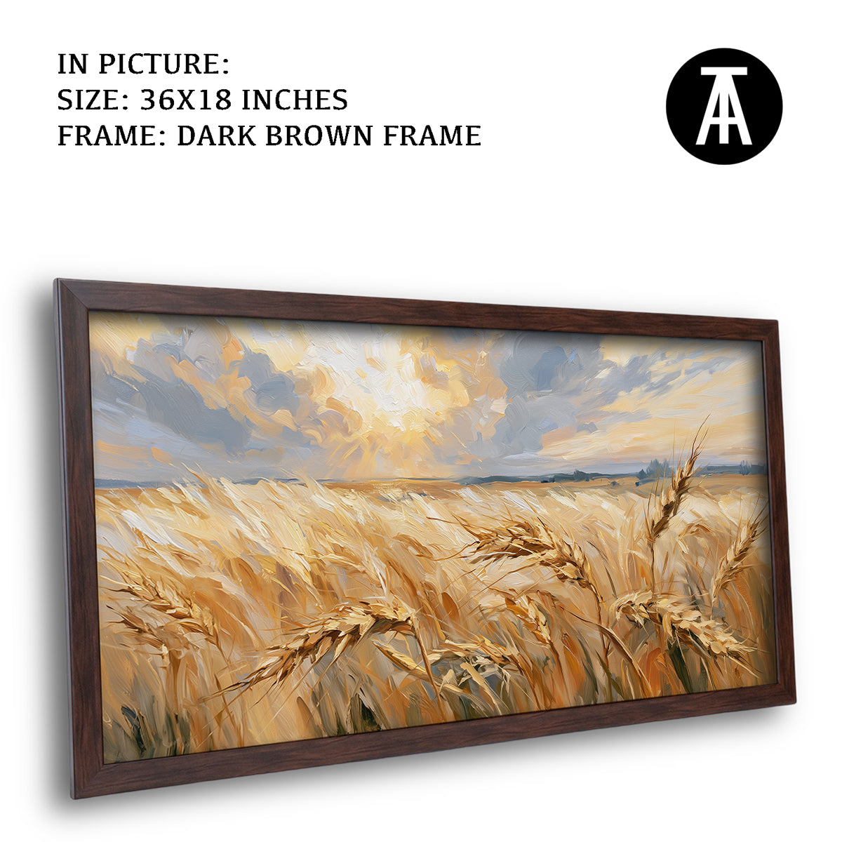 Artwork in Dark Brown Frame