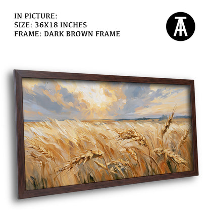 Artwork in Dark Brown Frame