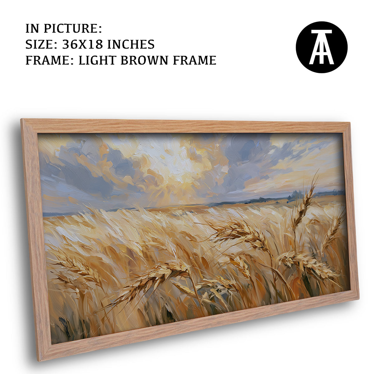 Artwork in Light Brown Frame