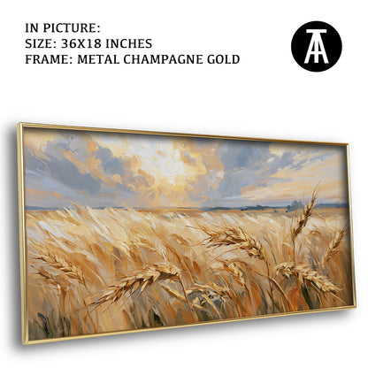 Artwork in Metal Champagne Gold Frame