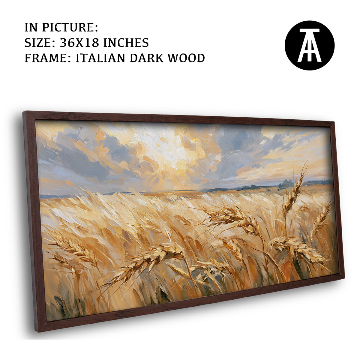Artwork in Dark Wood Frame