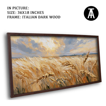 Artwork in Dark Wood Frame