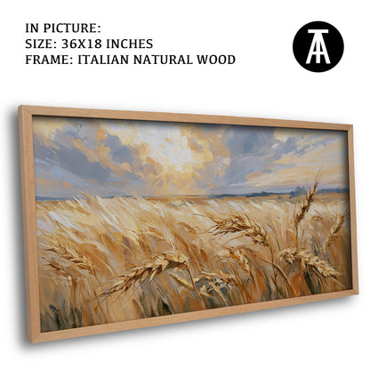 Artwork in Natural Wood Frame