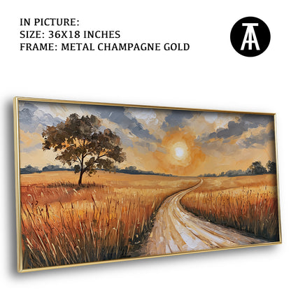 Artwork in Metal Champagne Gold Frame